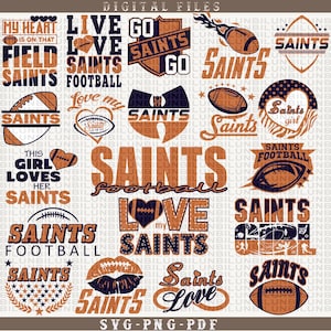 20 File,Saints svg,Saints png,Saints bundle,Saints Football,Love Saints,Football Team,Tshirt, Clip Art, Cricut,Layered File,Instant Download