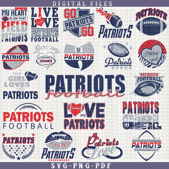 20 Files,Patriots svg,Patriots png,Patriots bundle,Patriots Football,Love Patriots,Tshirt, Clip Art, Cricut,Layered File,Instant Download