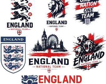 England Football SVG Bundle, Three Lions England National Team PNG, England svg, Cricut Cut File, Instant Download,England world cup