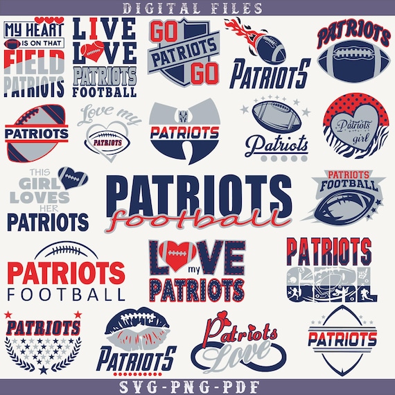 20 Files,Patriots svg,Patriots png,Patriots bundle,Patriots Football,Love Patriots,Tshirt, Clip Art, Cricut,Layered File,Instant Download