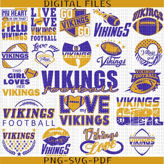 20 Files,Vikings svg,Vikings png,Vikings Bundle,Vikings Football,Love Vikings,Tshirt, Clip Art, Cricut,Layered File,Instant Download