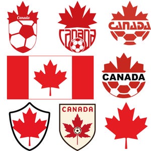 8 File,Canada Soccer SVG Bundle, Canada Football Logo SVG,Maple Leaf Soccer PNG,Canadian Team Cricut Cut File,Canada svg,Canada world cupa