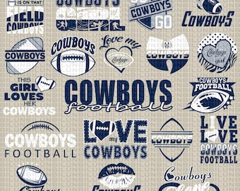 19 archivos, Cowboys SVG, Cowboys PNG, Paquete Cowboys, Fútbol Americano Cowboys, Amor Cowboys, Imágenes prediseñadas, Cricut, Archivo en capas, Descarga instantánea, Equipo de fútbol