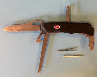 Victorinox Trekker Swiss Army Knife: 111mm Black Multitool with Case