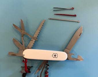 Victorinox Huntsman Custom, white with red accessories,  free ship