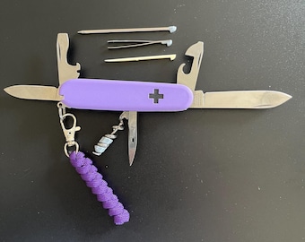 Victorinox Plus 91mm, with Access and Lanyard, Purple