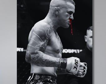 Dustin Poirier Wall Art,dustin Poirier Poster , UFC 302 Islam Makhachev Vs.  Dustin Poirier Ready to Hang Canvas Wall Art High Quality - Etsy, image size:340x270