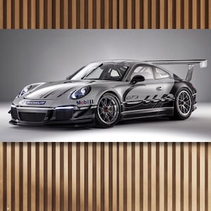 Art mural sur toile Porsche 911 GT3, impression de voiture, décoration sur toile encadrée de voitures de sport de course, affiche porsche, décoration d&#39;intérieur, prêt à accrocher, cadeau 205A