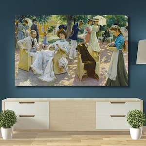 Oscar Arthur Bluhm-Midsummer day canvas wall art,home decor,Landscape print poster,home decor,vintage,modern art,gift for home,ready to hang