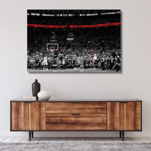 Kawhi Last Shot Canvas Wall Art,Kawhi Leonard Poster,Game Room Decor,Kawhi Toronto Raptors print,NBA,basketball poster,reday to hang 175A