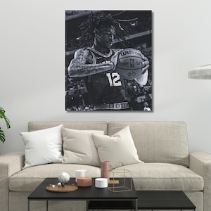 Ja Morant Poster,Ja Morant Leinwand,Ja Morant Wandkunst,Basketball Poster,Memphis Grizzlies Druck,NBA All Star,NBA Poster,fertig zum Aufhängen,Geschenk 9A