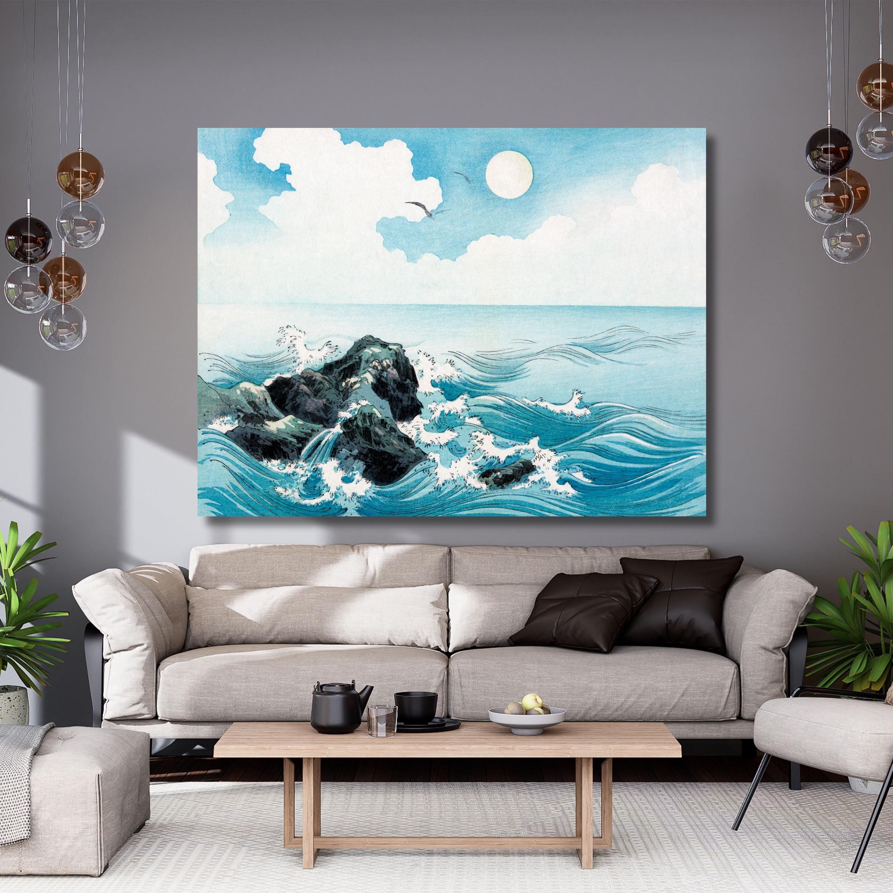 Ocean Wave at Kojima Island Painting on Canvas,japanese Art