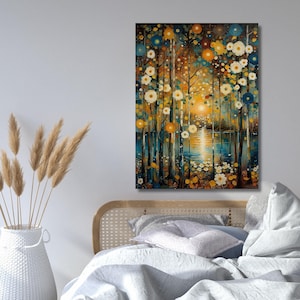 Gustav Klimt Canvas art,Gustav Klimt Exhibition print Poster,Painting,Flower Garden,Flower Market,Klimt Museum Poster,Klimt Artwork,gift 705