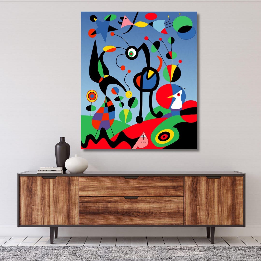 Joan Miro the Garden Art Print,joan Miró Canvas Wall Art
