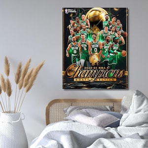 2023-2024 Campioni Boston Celtics Pronto da appendere Tela Arte murale, Poster NBA, Arte murale Basket, Poster Jayson Tatum-Jaylen Brown, Arredamento per la casa86