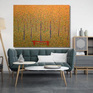 Georges Seurat-Red Park Bench Canvas Wall Art,Georges Seurat Reproduction,Famous Printable Art Print,Seurat Poster,Ready To Hang,gift 836A