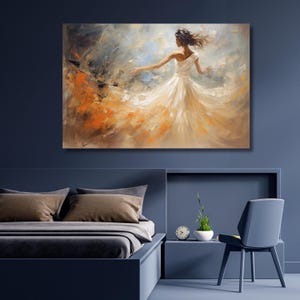 Beautiful Girl Back View Oil Painting Canvas,Vintage Beauty Art Texture Painting,Woman Back Modern Minimalist Bedroom Decor,ready tohang 416