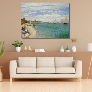 Claude Monet-Regatta at Sainte-Adresse Canvas Wall Art,sea print poster,vintage art,classic art,home decor,modern art,Ready To Hang 16A