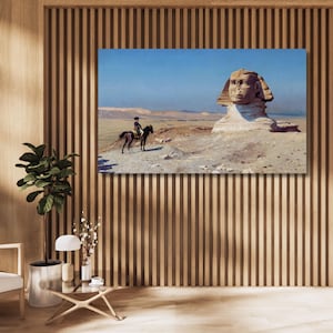 jean Leon Gerome-Bonaparte Before the Sphinx canvas wall art,Painting,print poster,vintage,classic art,modern art,Ready To Hang,gift home 1A