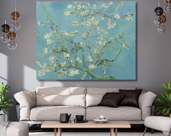 Vincent Van Gogh-Almond Blossom canvas wall art,home decor,flower poster,Painting,classic art,modern art,Canvas print,Ready To Hang,gift 5A