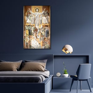 Jesus Touchdown Canvas,touchdown jesus Poster Print,notre Dame college football man Cave Fighting irish Bar Dorm Room Gift,Ready To Hang5A