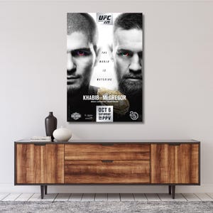 UFC 229 Conor McGregor Vs Khabib Nurmagomedov Light Heavyweight Championship canvas,Fight print Poster,home decor,Sport,Ready to Hang 549