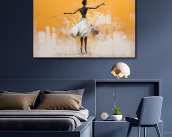 Ballerina Canvas Print Art,Dancer Wall Art,Ballerina Painting on Canvas,Modern Printing Art,Gift For Her,Dancer Wall Decor,dance poster 218A
