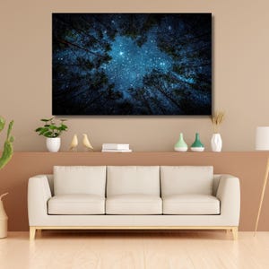 Starry Night canvas,canvas wall art,home decor,Painting,landscape,vintage art,classic art,night poster,modern art,Canvas print,Tree 11A