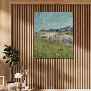 Vincent Van Gogh - Am Fuße der Berge (1889) Leinwand Dekor, Gemälde, moderne Wandkunst, Vintage, Druckplakat, fertig zum Aufhängen 34A