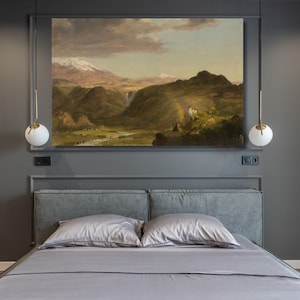 Frederic Edwin Church-South American landscape (1856)canvas,poster,home decor,Painting,Canvas print,classic art,modern art,Ready To Hang 18A