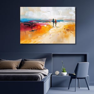 Romantisches Paar zu Fuß Wandkunst,Junge und Mädchen umarmt Leinwand Druck,Liebe und Zuneigung Kunst,intime Momente Wanddekor, fertig zum Aufhängen, Geschenk 421