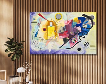 Wassily Kandinsky yellow red blue canvas,art reproduction,abstract wall art print poster, modern art Painting,home decor,ready to hang 3A