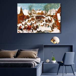 Pieter Bruegel the Elder-Massacre of the innocents Canvas wall Art,reproduction art,landscape,print poster,modern art,vintage,home decor 2A