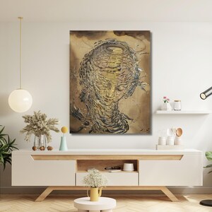 salvador dali-raphaelesque head canvas Wall Art,salvador dali exploding canvas,Salvador Dali Poster,vintage,home decor,ready to hang,gift 4A