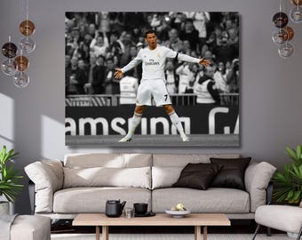 Cristiano Ronaldo Canvas Wall Art,Cristiano Ronaldo Prints,Cristiano Ronaldo Poster,Canvas Football,Gift For Men,CR7,decor,sport decor 532A