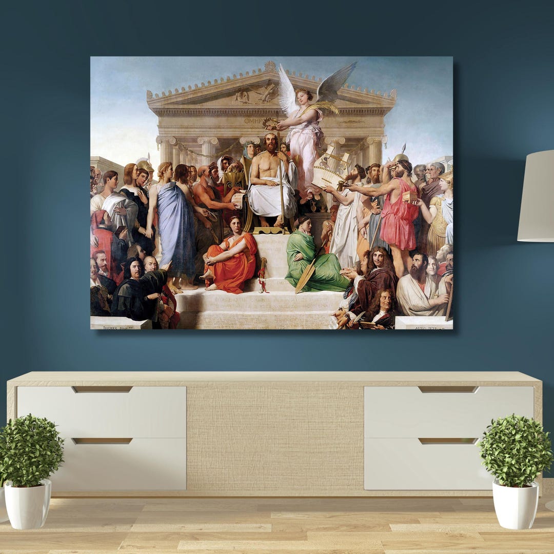 Jean Auguste Dominique Ingres-the Apotheosis of Homer Canvas Art ...