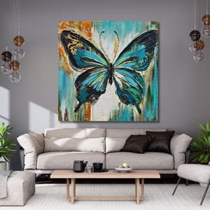 Butterfly canvas wall art,butterfly print poster,butterfly decor,minimalist butterfly art,modern art,home decor,ready to hang,gift home 312A