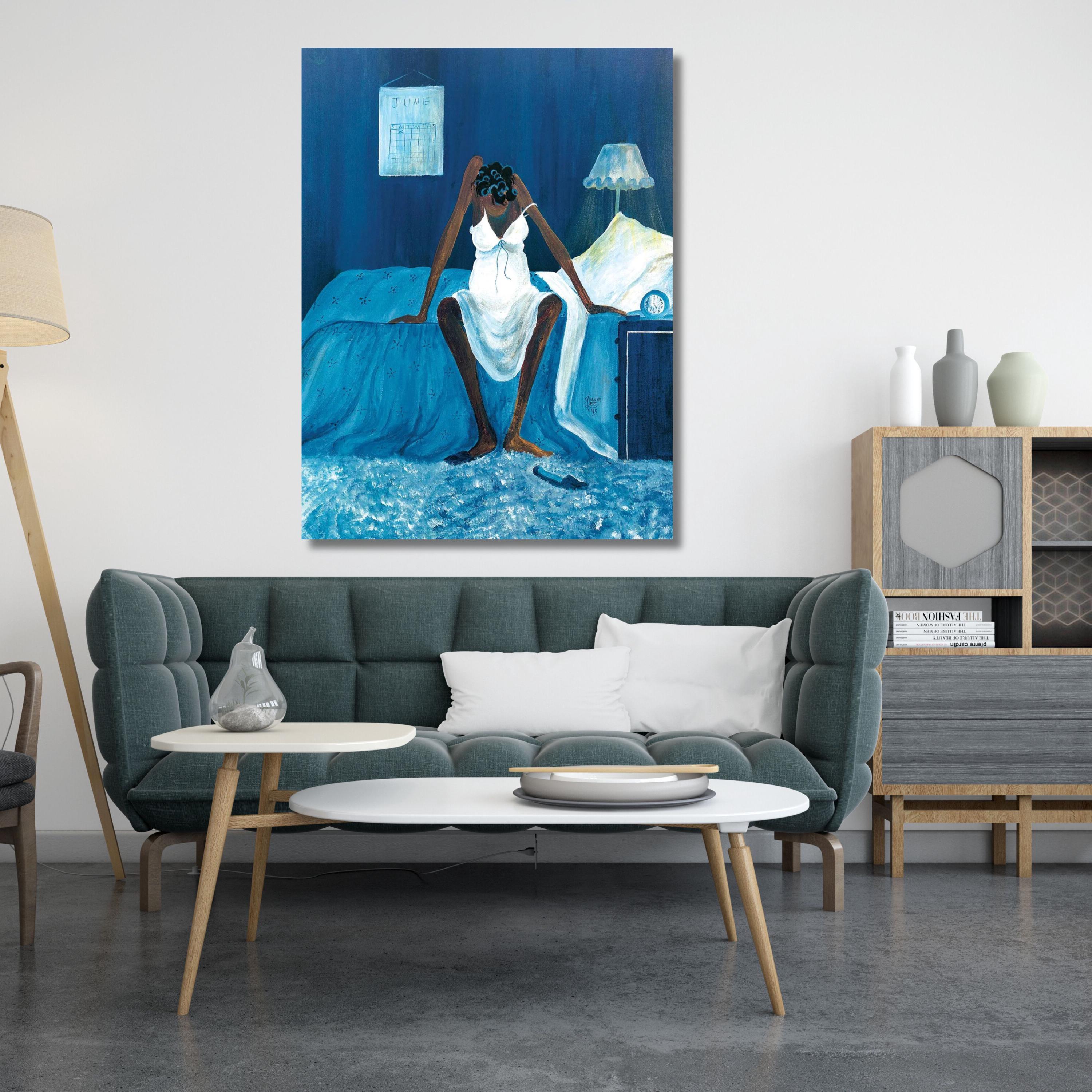 Blue Monday by Annie Lee Quality Print Ready to Hang Canvas Wall