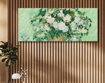 Vincent Van Gogh-Roses (1890) canvas wall art,home decor,Painting,modern art,vintage,print poster,landscape,Ready To hang,gift for home 32A