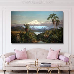 Frederic Edwin Church-Cayambe canvas,mountain poster,home decor,Painting,landscape,Canvas print,classic art,modern art,Ready To Hang 9A