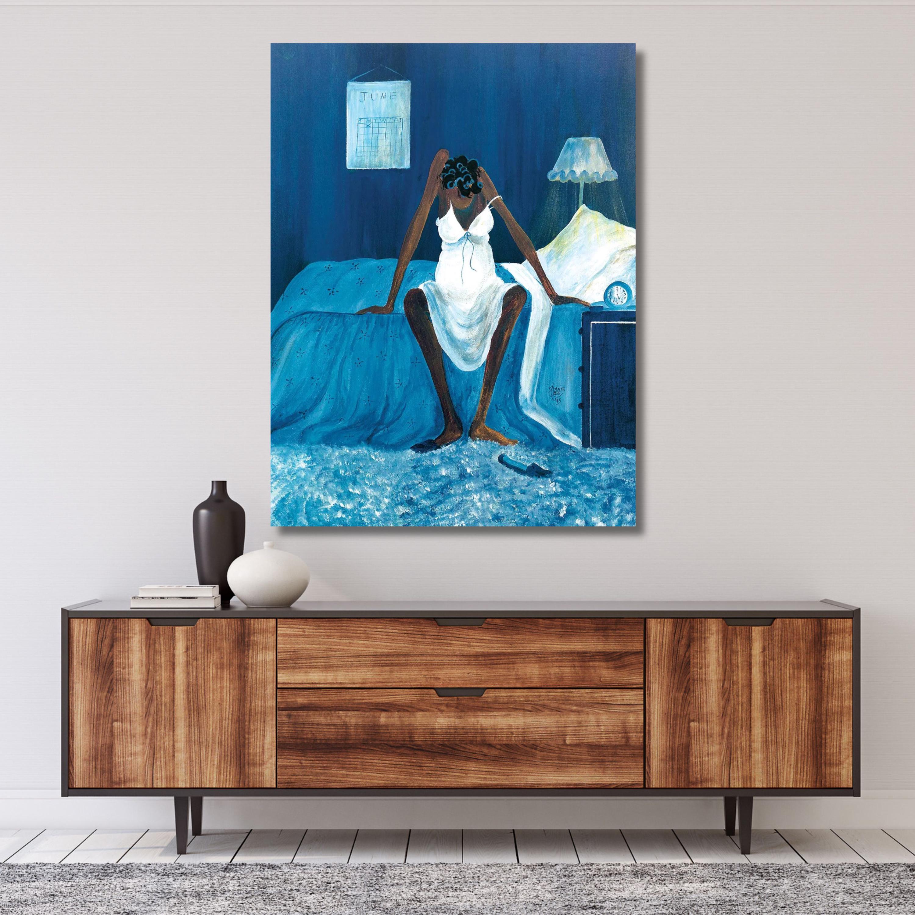 Blue Monday by Annie Lee Quality Print Ready to Hang Canvas Wall