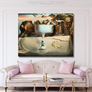 Salvador Dali exhibition Canvas Wall Apparition of Face and Fruit Dish on a beach fine Art Print poster Dali Dinning Room surrealist decor9A