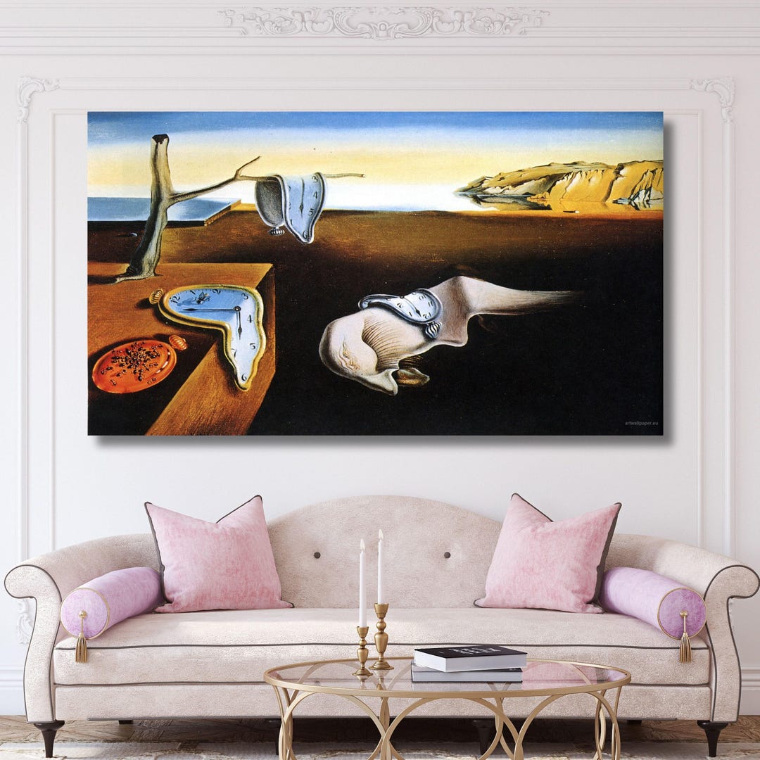 Salvador Dali-melting Clocks Canvas,dali Exploding Canvas,dali