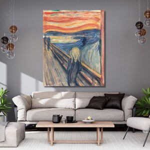 The Scream (1893) by Edvard Munch canvas wall art,landscape print poster,Canvas print,home decor,Modern art,ready to hang,gift for home 682A