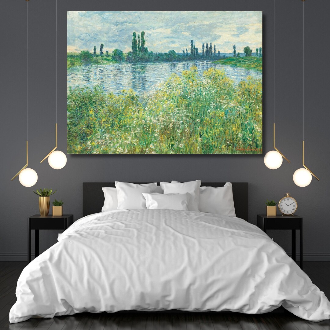 Claude Monet-banks of the Seine, Vétheuil (1880) Canvas Wall Art ...