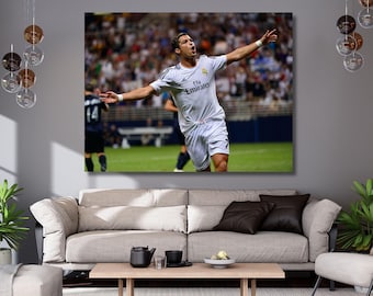 Cristiano Ronaldo Canvas Wall Art,Cristiano Ronaldo Prints,Cristiano Ronaldo Poster,Canvas Football,Gift For Men,CR7,decor,sport decor 585A