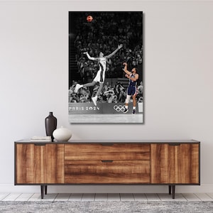 Stephen Curry 3-Punkte-Sieger, USA National Team 2024 Champion, Leinwandaufhängung, Stephen Curry Poster, Curry Wall Art 478