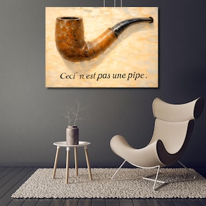 Ceci N’est Pas Une Pipe/Rene Magritte-the treachery of images Canvas,vintage art,Canvas print,home decor,modern art,surreal,ready to hang 6A