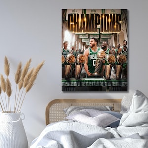 2023-2024 Campioni Boston Celtics Pronto da appendere Tela Arte murale, Poster NBA, Arte murale Basket, Poster Jayson Tatum-Jaylen Brown, Arredamento per la casa85
