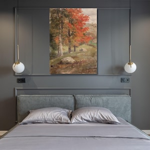 Frederic Edwin Church-Woods in Autumn (1865) canvas,autumn leaves poster,Canvas print,home decor,landscape,classic art,ready to hang 17A